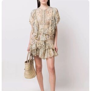 Mes Demoiselles Crook Dress in Camel Combo